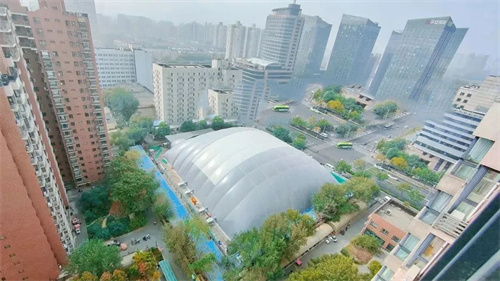 北京首例“基坑氣膜”在西城投用，防塵降噪超“硬核”！